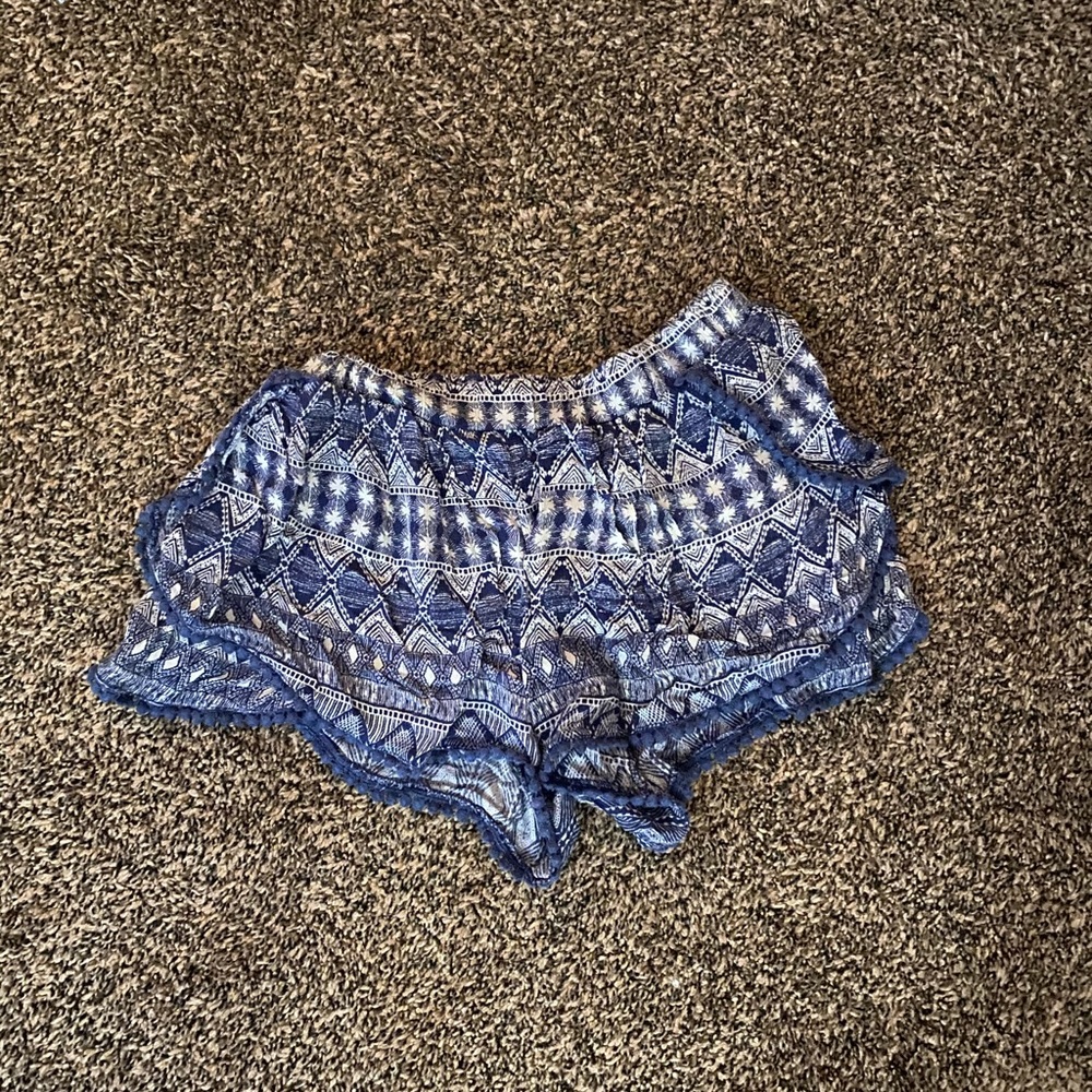 Blue flowy shorts